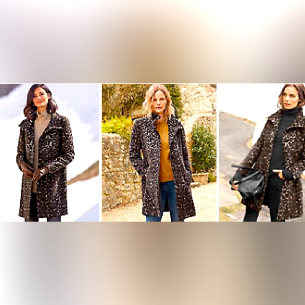 Via Spiga leopard print coat size 14